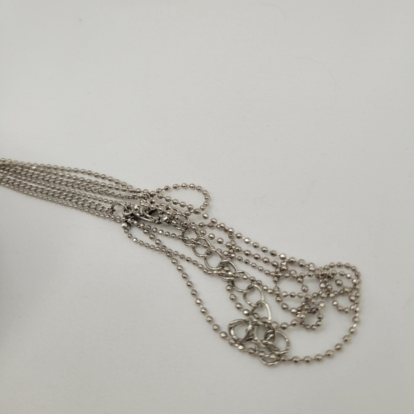 ✨2/$10✨ Multi Chain Layered Diamond Necklace Micro Pave Round Semicircle - Picture 8 of 11